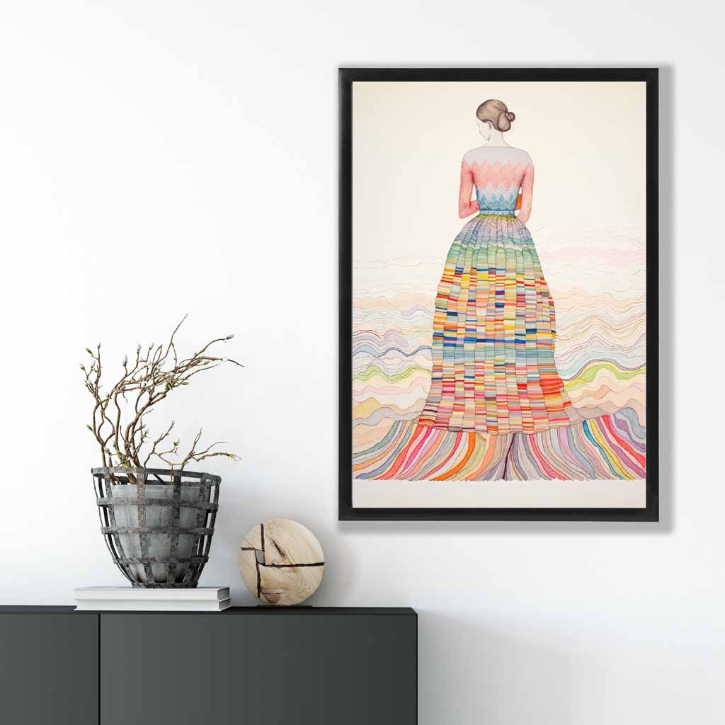 Colorful abstract quirky woman print No. 1 | Bowlift