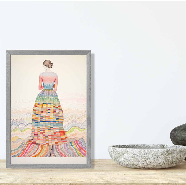 Colorful abstract quirky woman print No. 1 | Bowlift