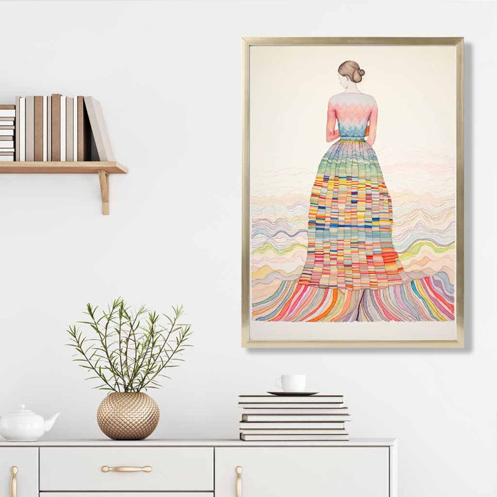 Colorful abstract quirky woman print No. 1 | Bowlift