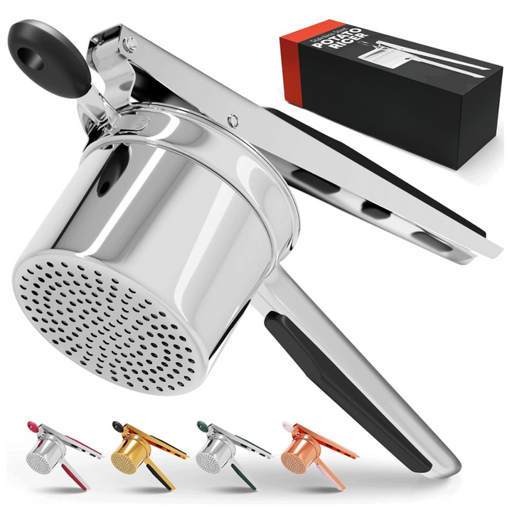 BowLift | PureMasher Pro Stainless Steel Potato Masher 15oz | Extra Large Capacity | For Mashed Potatoes, Vegetables & Fruits | Lump-Free & Durable