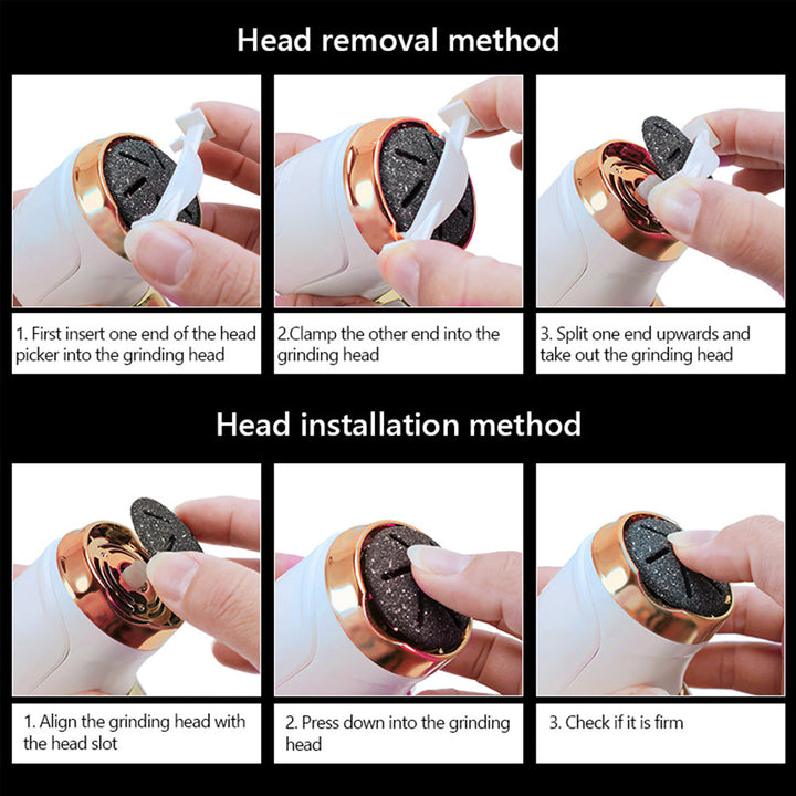 BowLift | Electric Callus Remover Foot Corns Dead Skin Treatment Rechargeable Scraper Plumice Peel for Soft Toes
