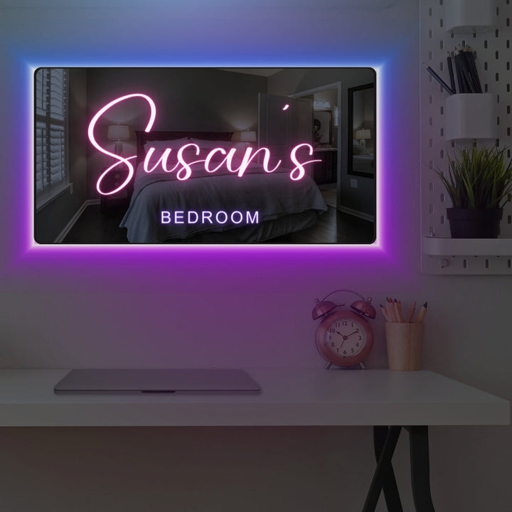 Personalized Light Up Name Mirror | Bowlift