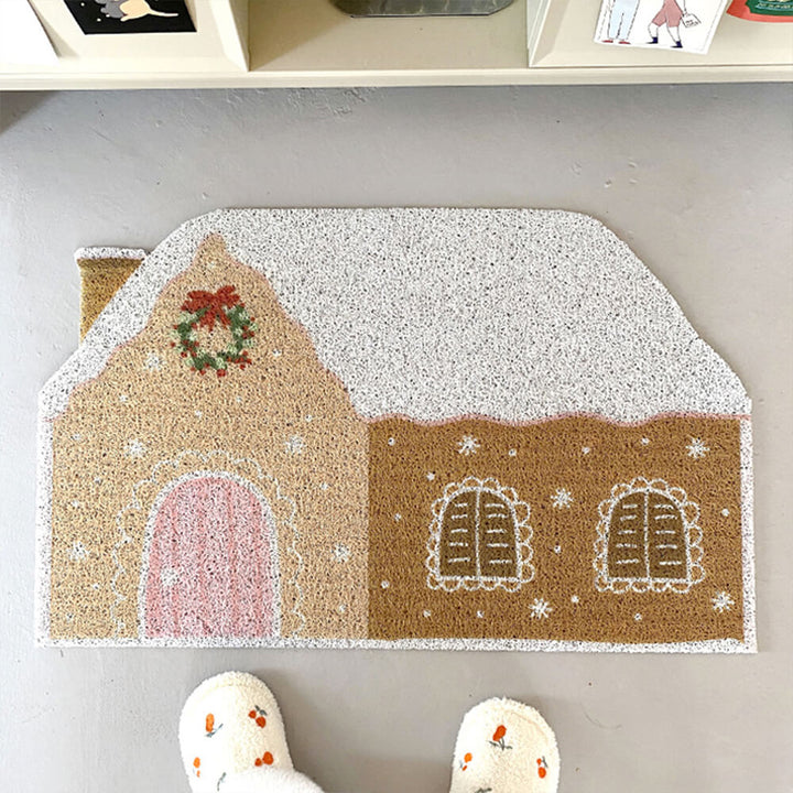 BowLift | Non-slip solid carpet with gingerbread motifs