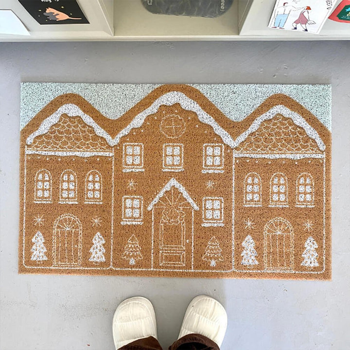 BowLift | Non-slip solid carpet with gingerbread motifs