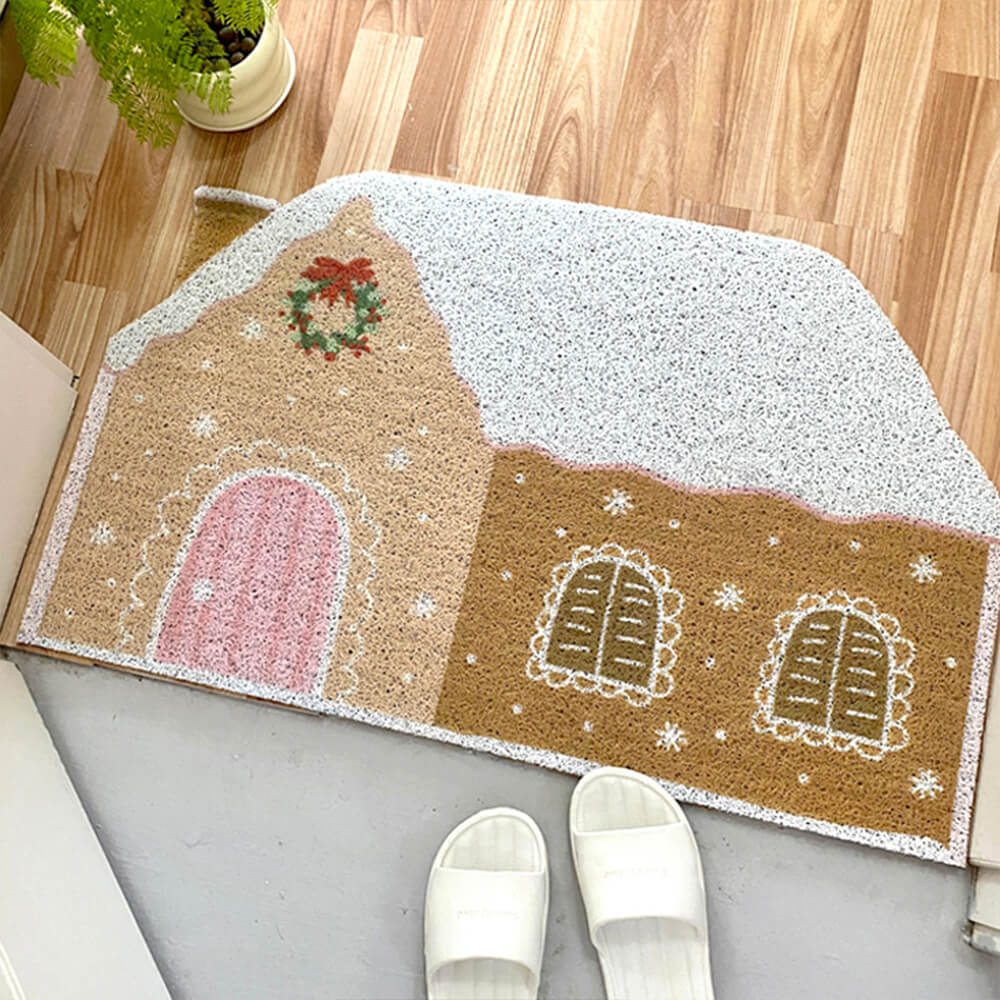 BowLift | Non-slip solid carpet with gingerbread motifs