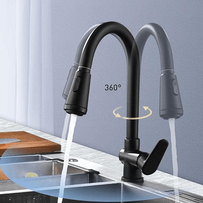 BowLift | Modern kitchen faucet with touch sensor and pull-out spray head