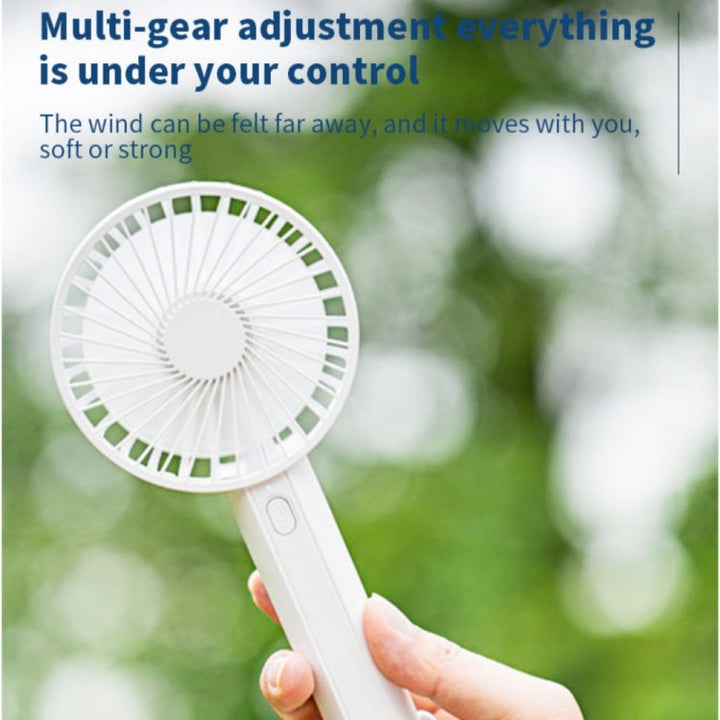 F35 With Hanging Hole Rechargeable Cooling Fan Powerful Handheld Fan 1200mAh Desk Fan(Baby Blue) | Bowlift