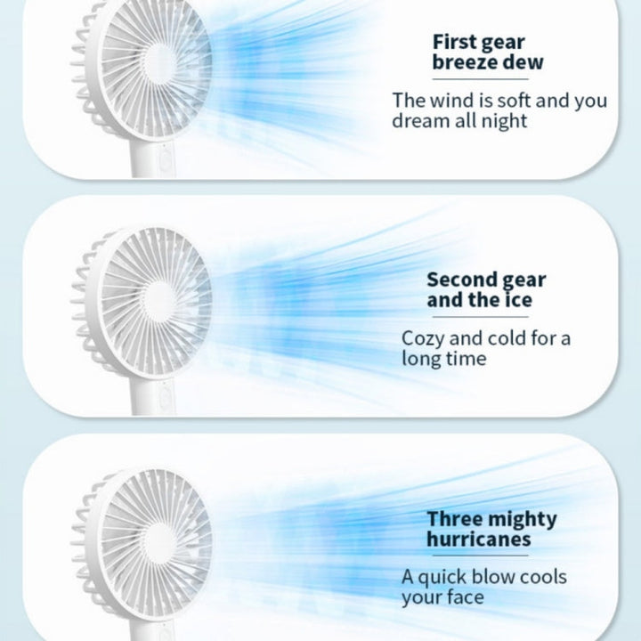 F35 With Hanging Hole Rechargeable Cooling Fan Powerful Handheld Fan 1200mAh Desk Fan(Pink) | Bowlift