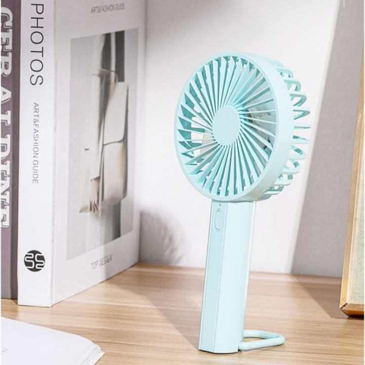 F35 With Hanging Hole Rechargeable Cooling Fan Powerful Handheld Fan 1200mAh Desk Fan(Baby Blue) | Bowlift
