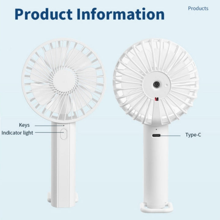 F35 With Hanging Hole Rechargeable Cooling Fan Powerful Handheld Fan 1200mAh Desk Fan(Pink) | Bowlift