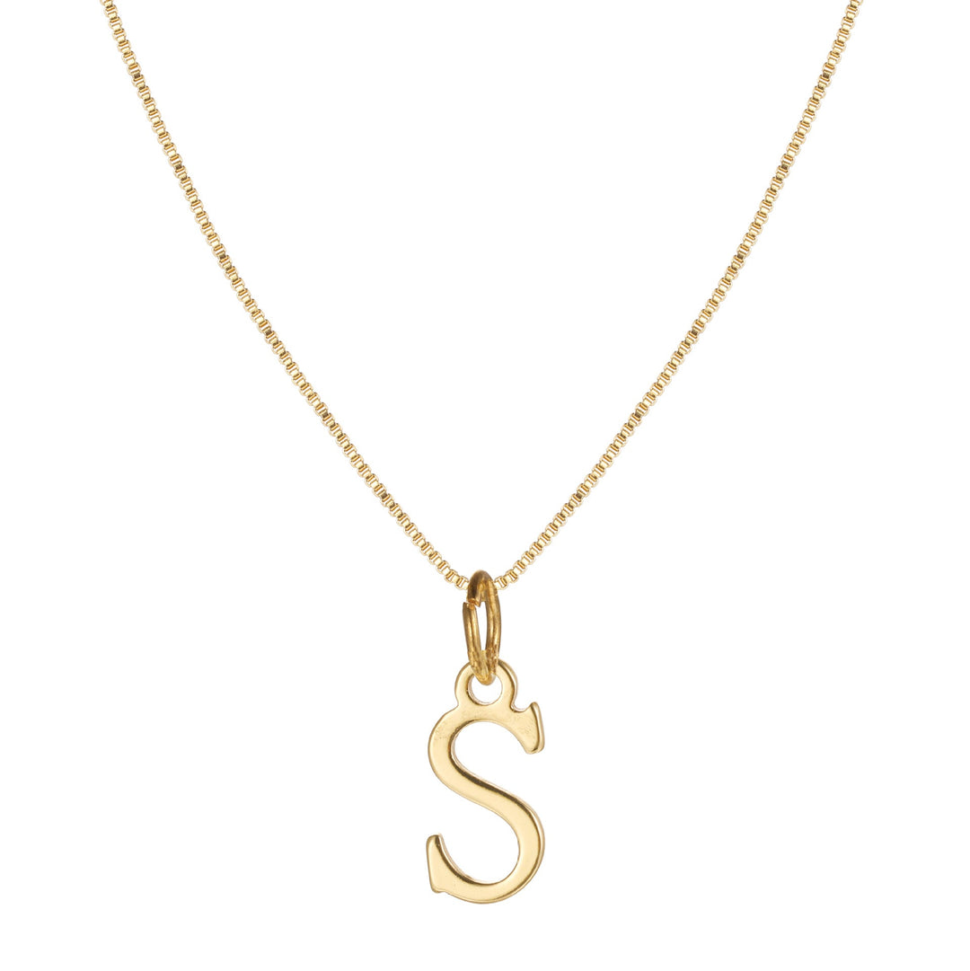 BowLift | 14k Minimal Serif Initial Necklace