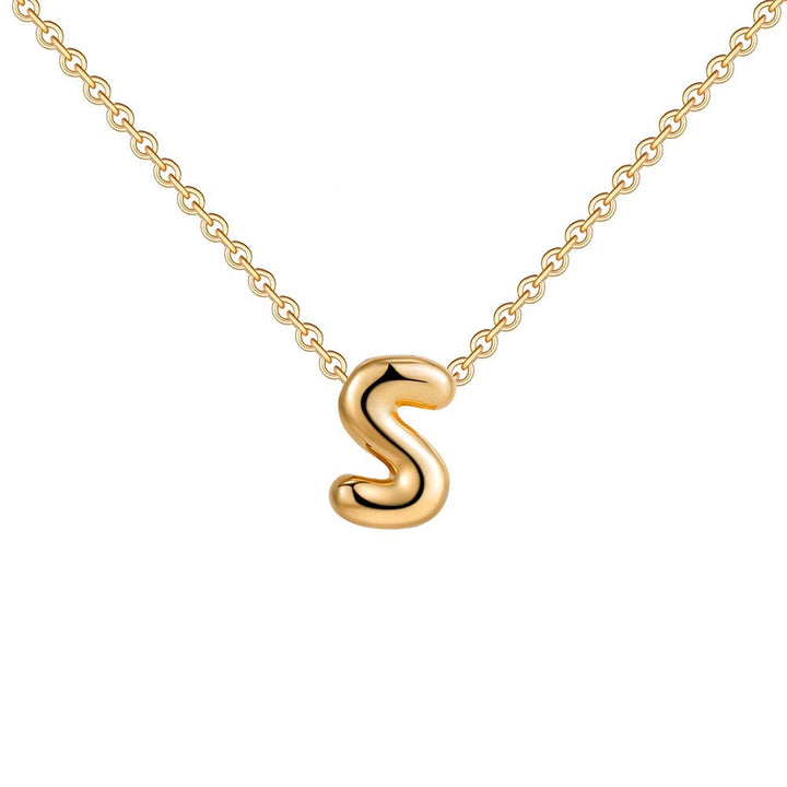 BowLift | Dainty Bubble Letter Initial Necklace