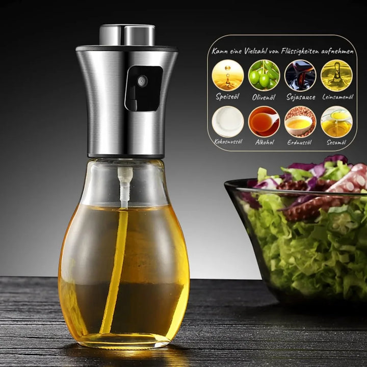 BowLift | CulinaMist Pro Oil Sprayer 200 ml | Fine mist & improved nozzle | For oil, vinegar & lemon juice | Stainless steel & glass