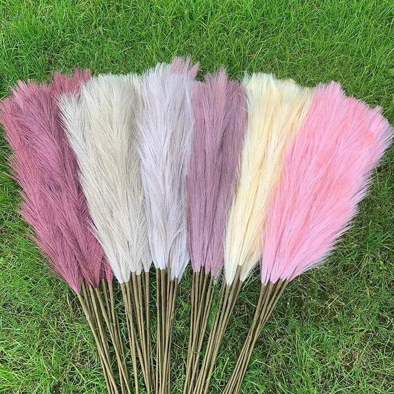 BowLift | 5 pieces 100 cm Artificial Pampas Grass Dried Flower Bouquet Wedding Party Decoration Home Room DIY Artificial Plants Decoration Supplies