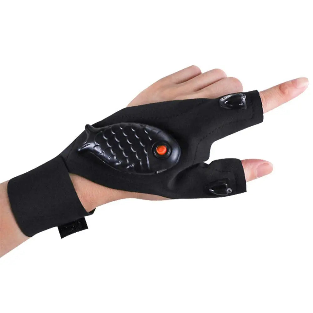 Rechargeable Fingerless Repair Fishing LED Gloves | Bowlift