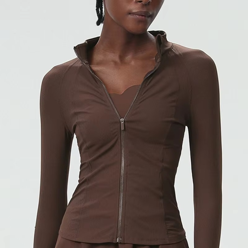 BowLift | Womens Slim Fit Running Jacket With Full Zip Long Sleeve Lightweight Sports Top