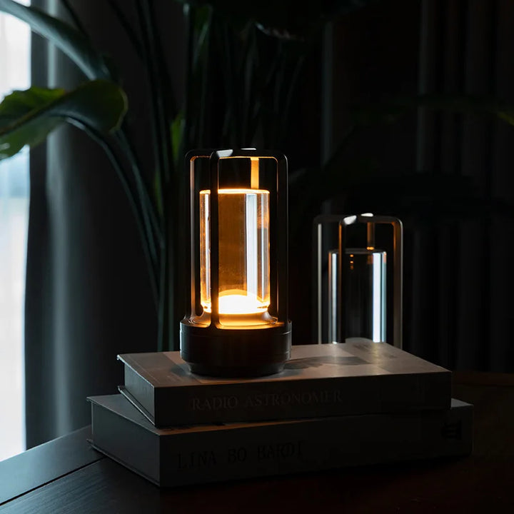 Wireless Rechargeable Table Lamp Made of Crystal, Portable LED Light for Living Room & Balcony | Bowlift