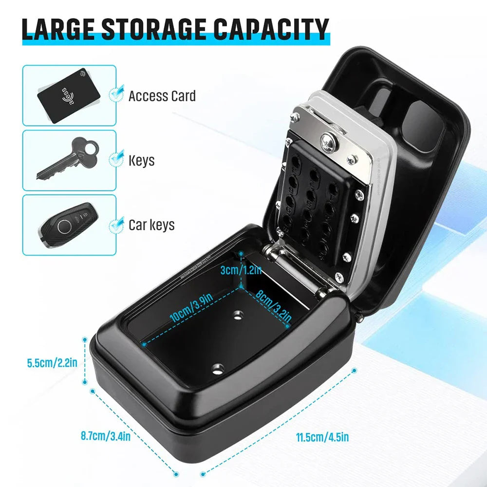 BowLift | Waterproof Wall-Mounted Key Safe Box – Outdoor Lockable Key Storage with Combination Code