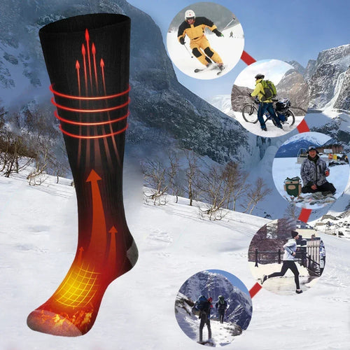 BowLift | Heated Socks Thermavolt | 3 Heat Levels | With Powerbank | Winter Warm Socks Unisex for Outdoor & Travel