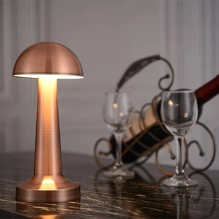 BowLift | Metal LED Mushroom Desk Lamp with Light Adjustment