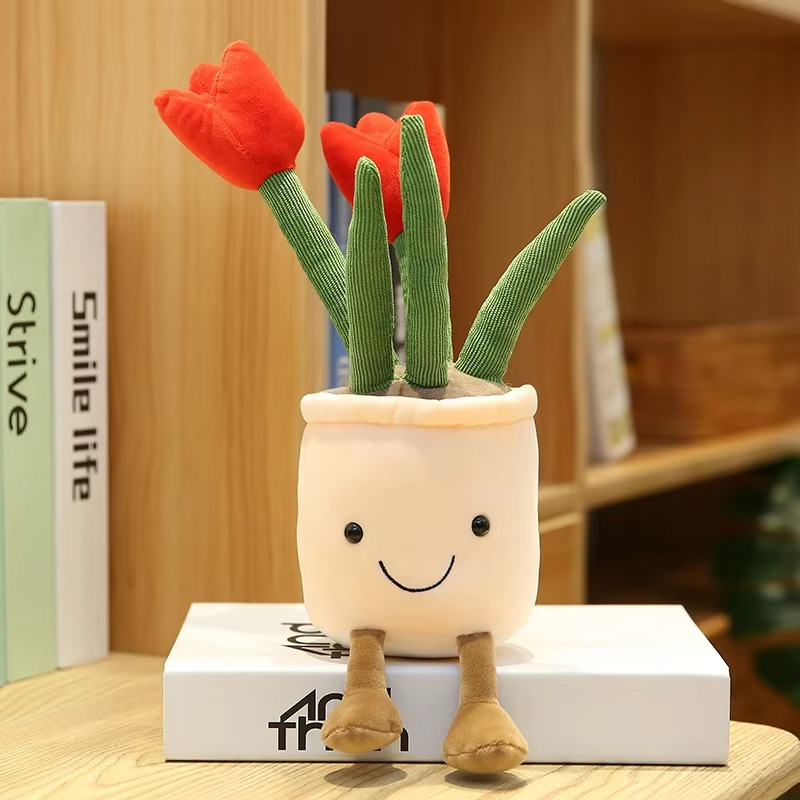 BowLift | Charming Tulip Succulent Plush Stuffed Toy Pillow for Birthday and Decor