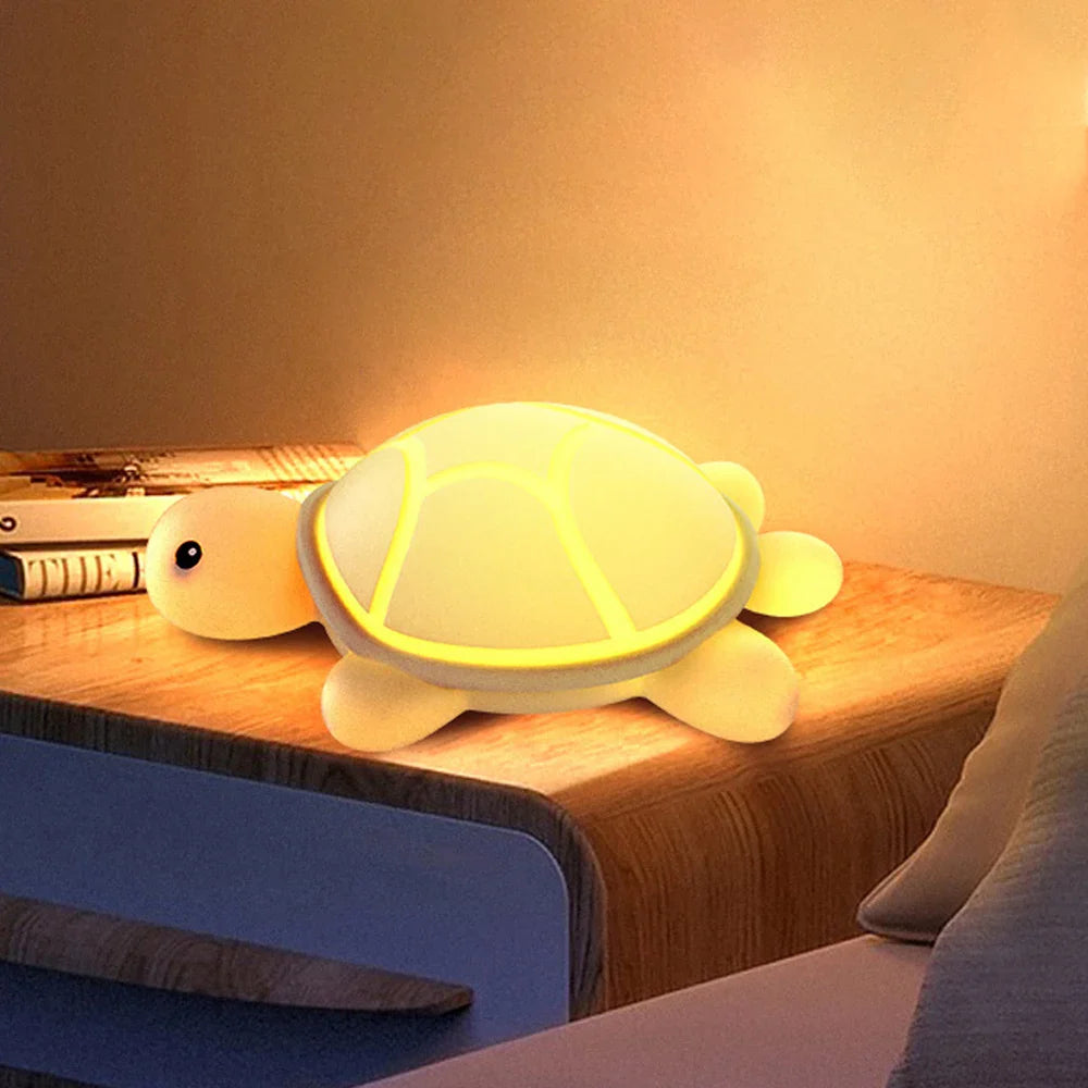 BowLift | ShellGlow LED Night Light | Cute Turtle | Soft Silicone | Color Change & Warm Light | USB-C Rechargeable | 10.2 × 15.8 × 6.1 cm