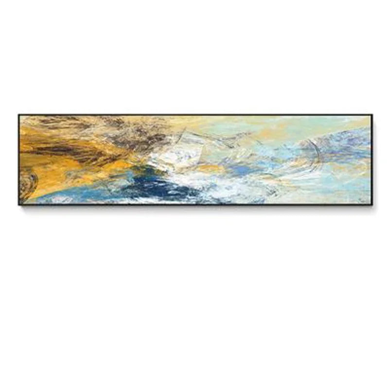 Modern Abstract Wide Format Wall Art Fine Art Canvas Prints Pictures For Living Room Above The Sofa Art For Bedroom Above The Bed | Bowlift