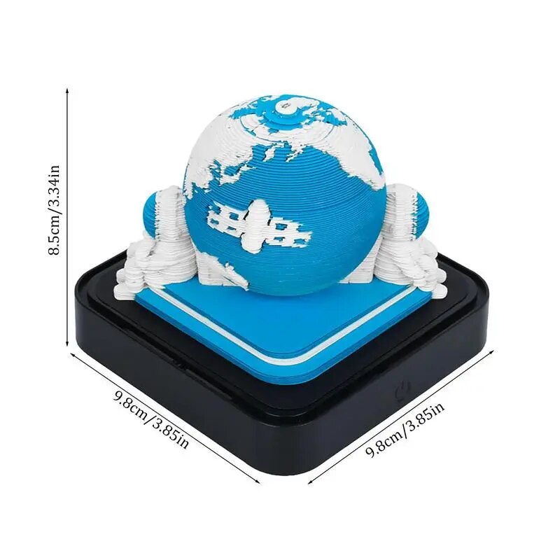 3D Earth Wanderer Calendar Memo Pad | Bowlift
