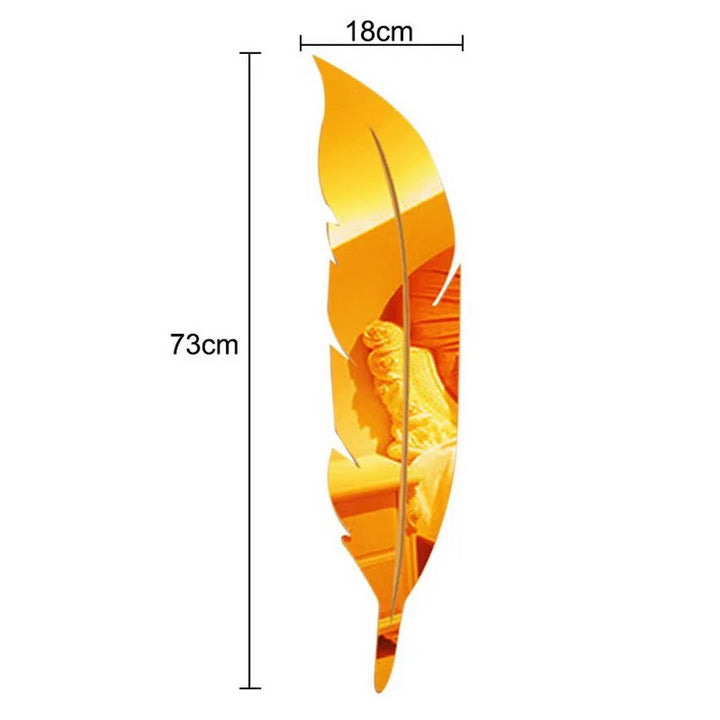 BowLift | 3D Feather Art Mirror Wall Sticker