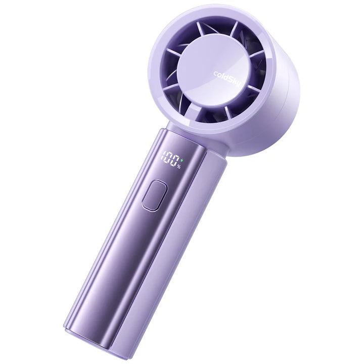 BowLift | Aeriolo Portable Hand Fan with 4000 mAh Battery | 5 Levels & 100 Intensity Levels | Digital Display & Dual Airflow for Outdoor & Travel