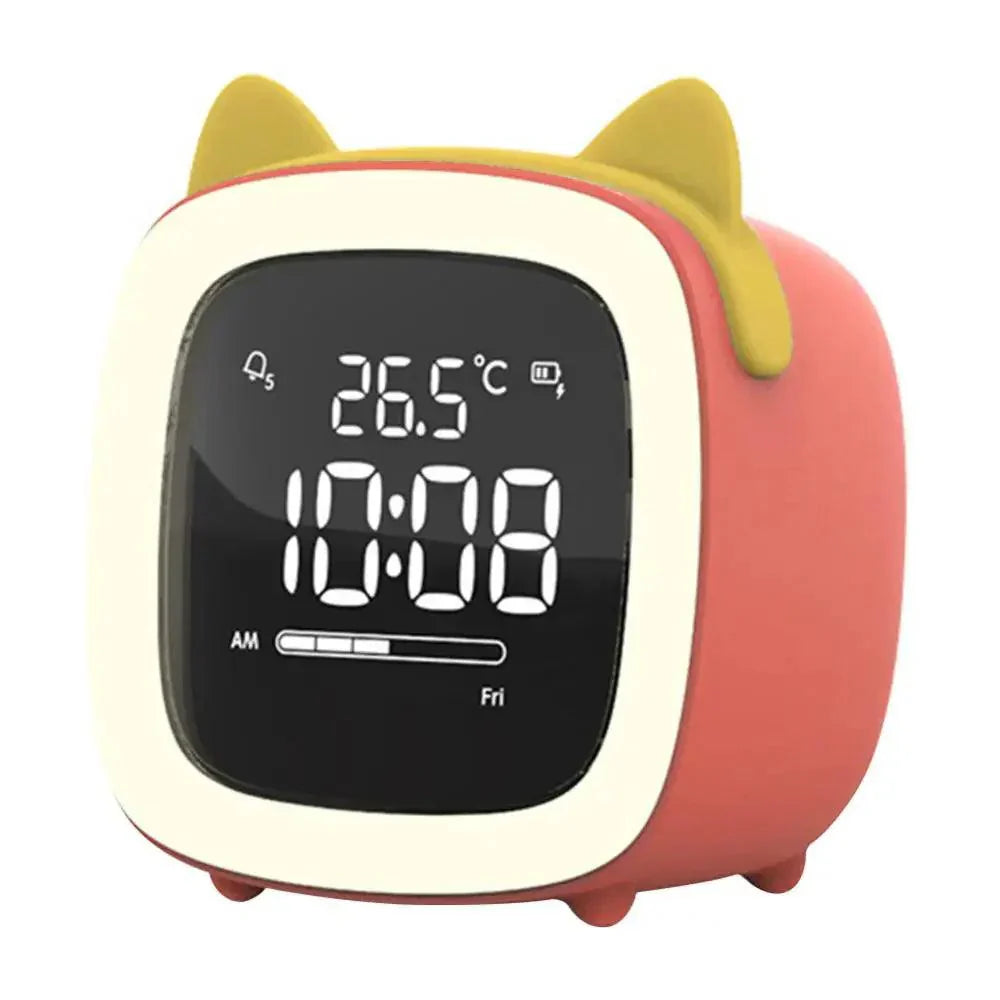 BowLift | Cartoon Bunny LED Alarm Clock with Night Light – Rechargeable, Cute Digital Display for Kids & Bedrooms