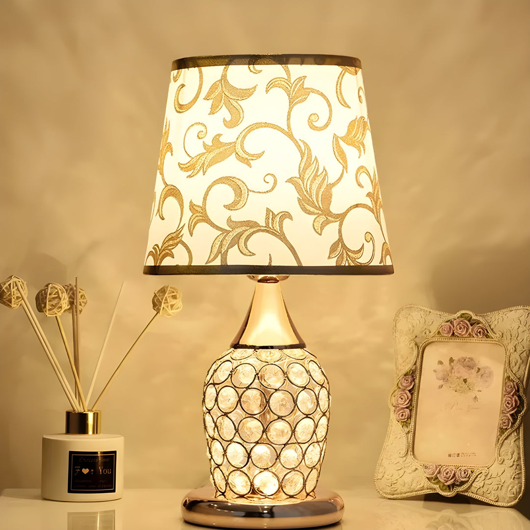 BowLift | Lustrelia Crystal Optic Table Lamp | LED Lighting & Touch Function | Elegant Play of Light | 220V | Plastic