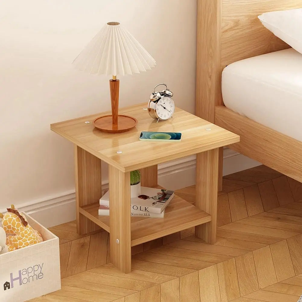 BowLift | Solid Wooden Nightstand with Two Layers in Modern Design