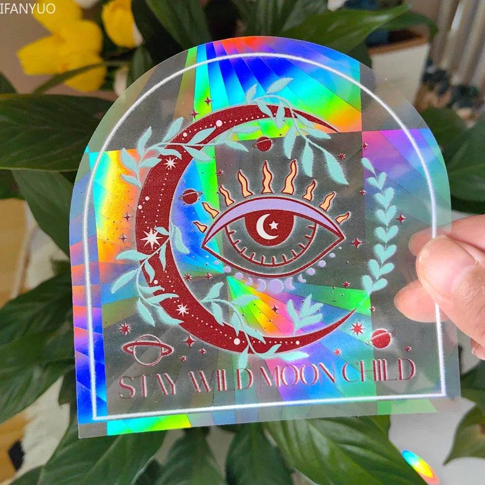 BowLift | SunGlow Window Sticker | 3D Rainbow Effect | Self-Adhesive & Reusable