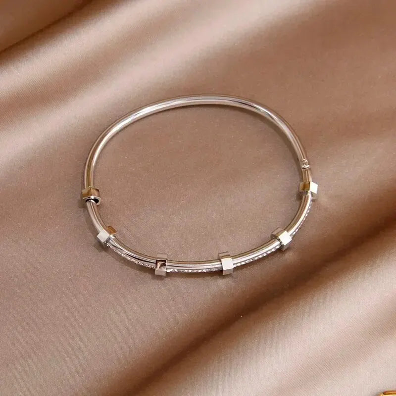 BowLift | Classy Diamond Hex Bangle Bracelet