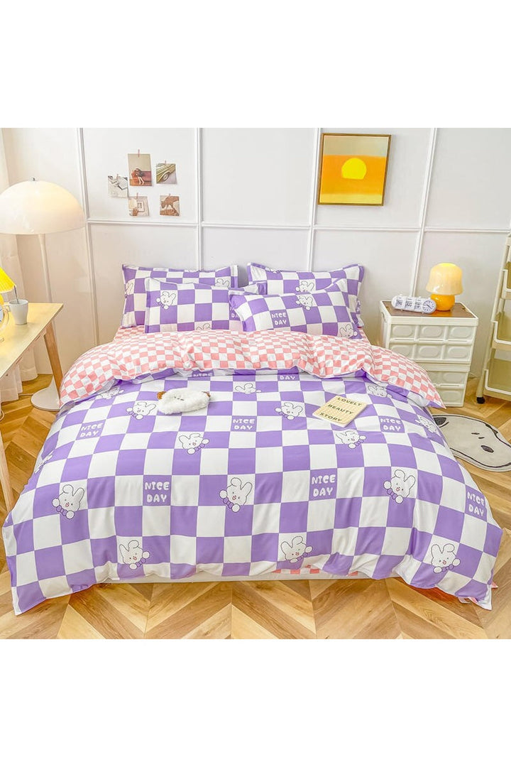 Rabbit-Purple-Bedding | Bowlift