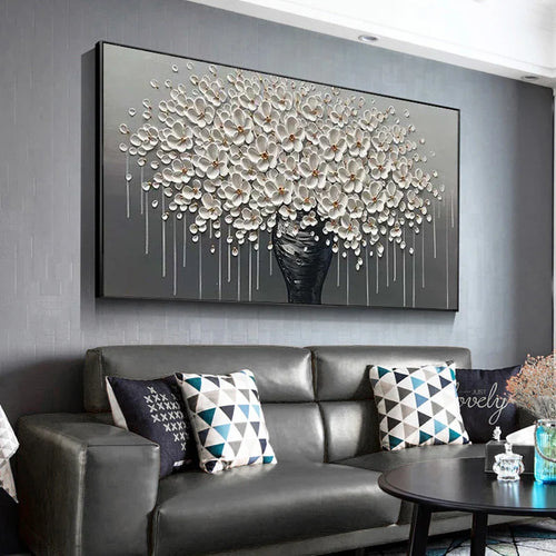 Modern Abstract Flower Tree Wall Art Fine Art Canvas Prints Large Sizes Pictures For Living Room Bedroom Home Office Art Decor | Bowlift