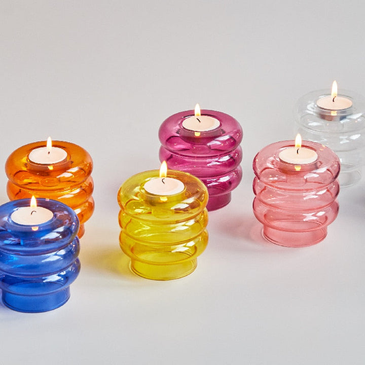 BowLift | Dual Glass Spiral Candle Holder