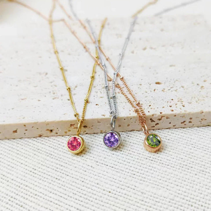 BowLift | Dainty Birthstone Satellite Choker Necklace