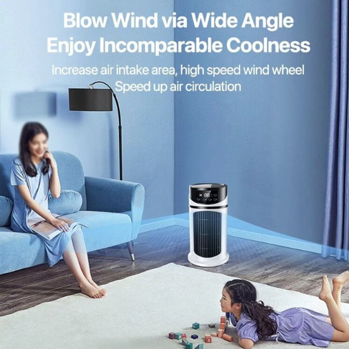 Portable Air Cooler Fan with Humidifier & Dust Filter – USB Powered Mini AC for Home & Office | Bowlift