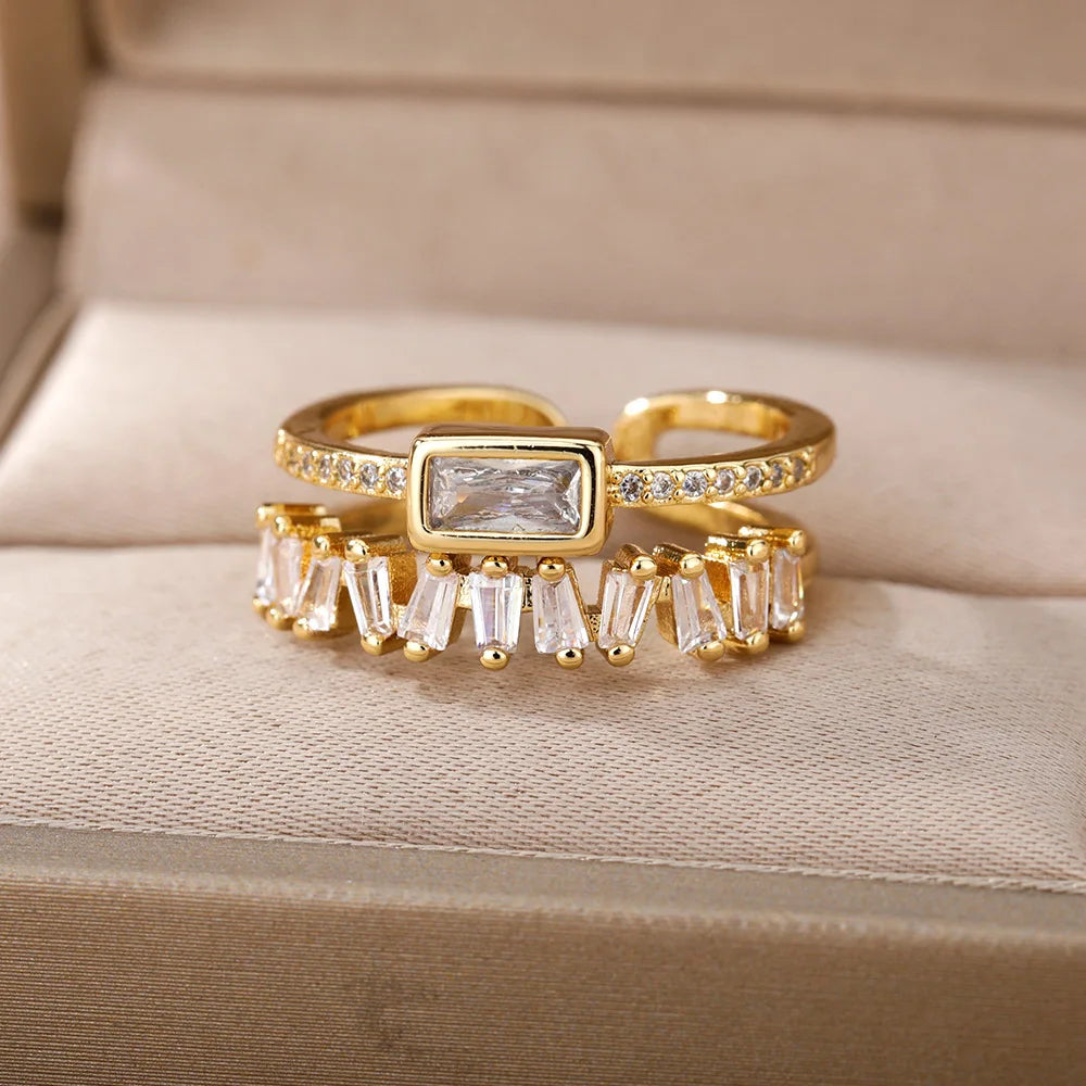 BowLift | Double Layered Staggering Baguette Diamond Ring