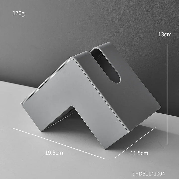 Minimalist Abstract L-Shaped Sculptured Tissue Box For Living Room Coffee Table Kitchen Worktop Desktop Nordic Style Home Decoration | Bowlift