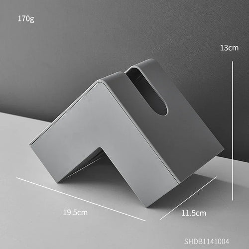 Minimalist Abstract L-Shaped Sculptured Tissue Box For Living Room Coffee Table Kitchen Worktop Desktop Nordic Style Home Decoration | Bowlift