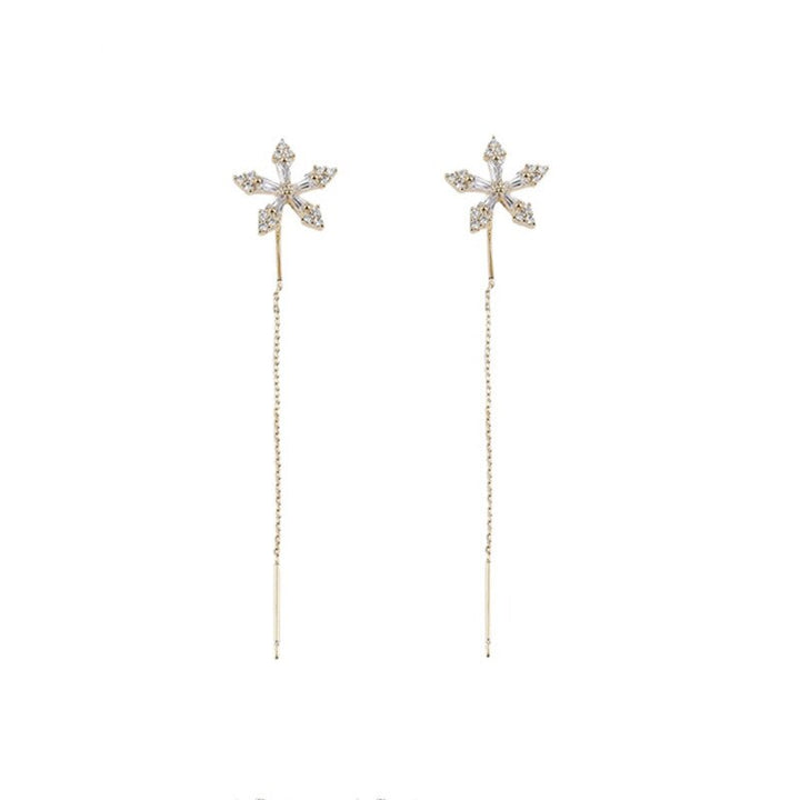 BowLift | Elegant Flower Long Chain Earrings
