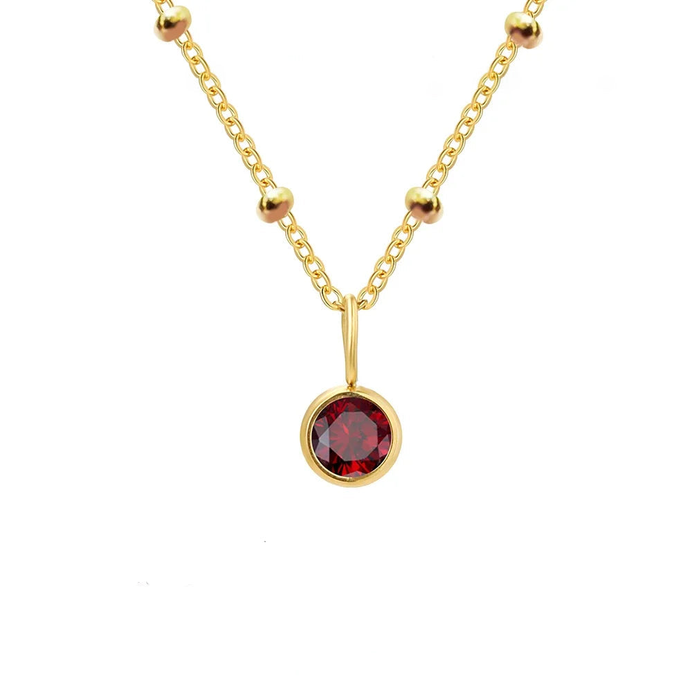 BowLift | Dainty Birthstone Satellite Choker Necklace
