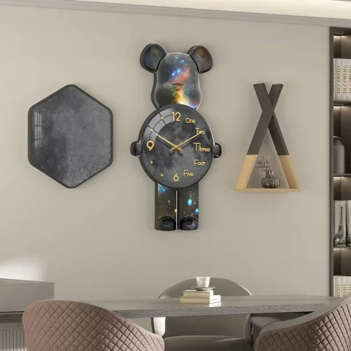 Glowing Star Bear LED Wall Clock | Bowlift