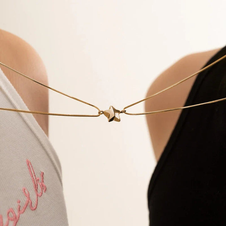 BowLift | Dainty Magnetic Star Necklace Pair