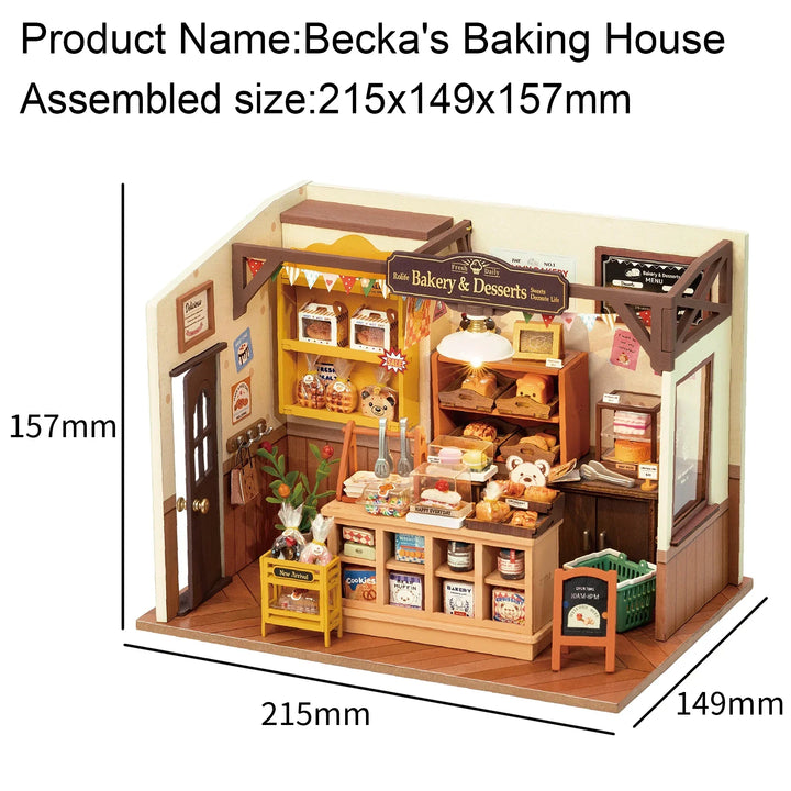 Miniature Cafe Wooden AssemBowlifty DIY Bakery Kit | Bowlift