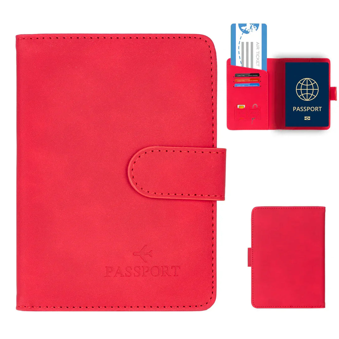 BowLift | SafePort Passport Holder | RFID Protection | Elegant Leather Look | Compact for Men & Women