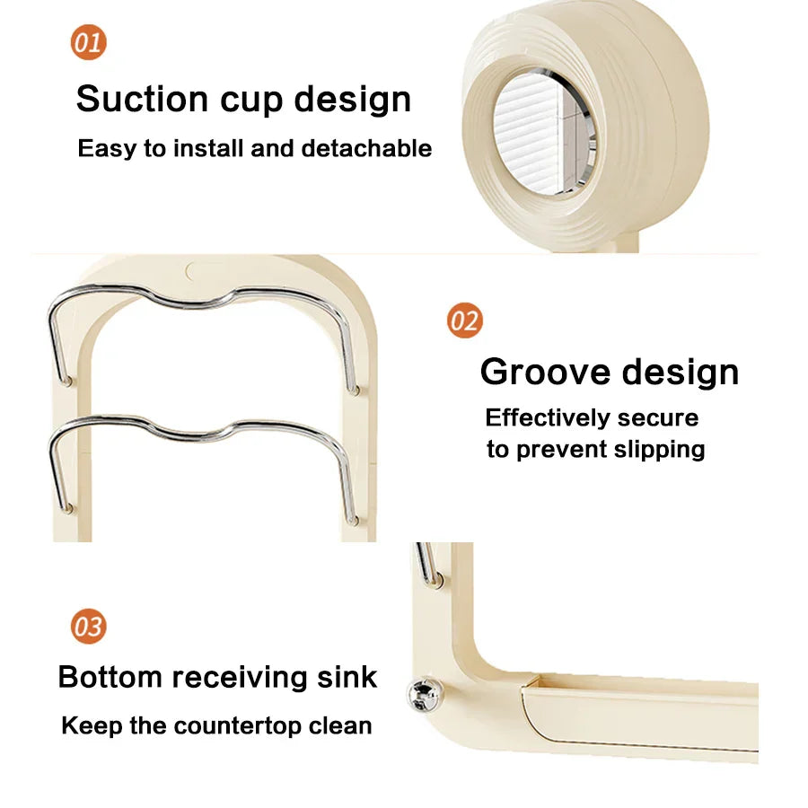 BowLift | Suction Wall-Mounted Pot Lid Organizer Storage Rack